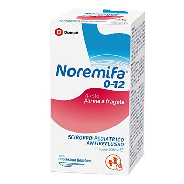 Sciroppo pediatrico antireflusso noremifa 0-12 flacone 200 ml gusto panna e fragola - 