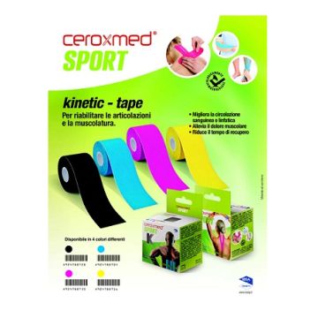 Ceroxmed sport kinetic tape blu 1 pezzo - 