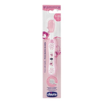 Chicco spazzolino primi denti da latte rosa 6-36 mesi - 