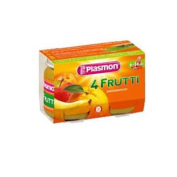 Plasmon omogeneizzato 4 frutti 2 x 104 g - 