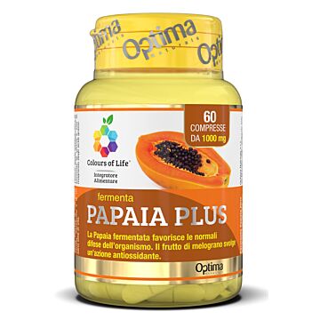 Colours of life fermenta papaia plus 60 compresse 1000 mg - 