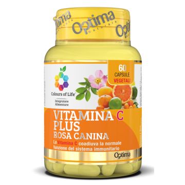 Colours of life vitamina c plus rosa canina 60 capsule vegetali 724 mg - 