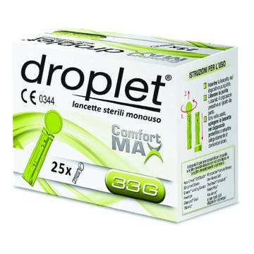 Lancette pungidito droplet comfort max gauge 33 25 pezzi - 