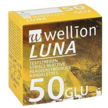 Wellion luna 50 strips strisce per misurazione glicemia - 
