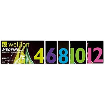 Ago per penna da insulina wellion medfine plus 6 31 gauge lunghezza 6 mm 100 pezzi - 