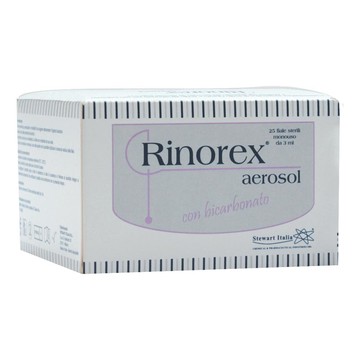 Fiala per aerosol rinorex bicarbonato 3 ml 25 pezzi - 
