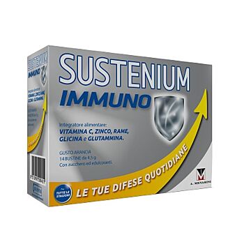 Sustenium immuno energy 14 bustine gusto arancia da 4,5 g integratore per difese immunitarie - 