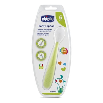 Chicco cucchiaio morbido silicone 6m+ verde up - 