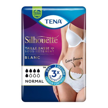 Pannolone a mutandina assorbente tena silhouette blanc large 10 pezzi - 