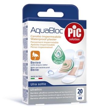 Cerotto pic aquabloc mix antibatterico 20 pezzi - 