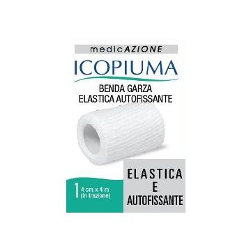 Benda garza elastica icopiuma autofissante cm 4 x 4 mt - 