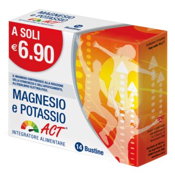 Magnesio e potassio act 14 bustine 5 g - 