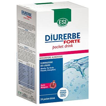 Esi diurerbe forte pocket drink melograno 24 x 20 ml - 