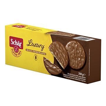 Schar luxury biscotti di pasta frolla ricoperti di cioccolato al latte 200 g - 