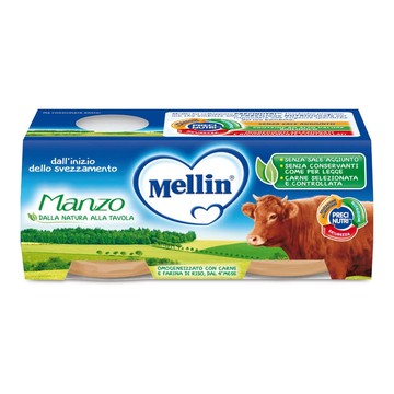 Mellin omogeneizzato manzo 2 x 80 g - 
