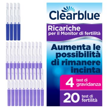 Monitor di fertilita' clearblue advanced in stick 20 pezzi + 4 test di gravidanza - 