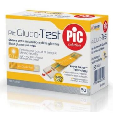 Strisce misurazione glicemia pic glucotest 50 pezzi - 