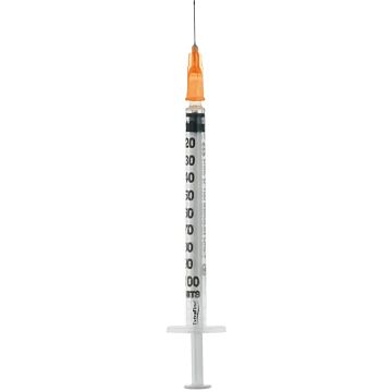 Siringa per insulina extrafine 1ml 100 ui ago removibile 25 gauge 0,5x16 mm 1 pezzo - 