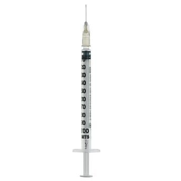 Siringa per insulina extrafine 1ml 100 ui ago removibile 27 gauge 0,40x12 mm 1 pezzo - 