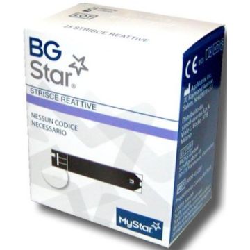 Strisce reattive misurazione glicemia bgstar mystar 25 pezzi - 