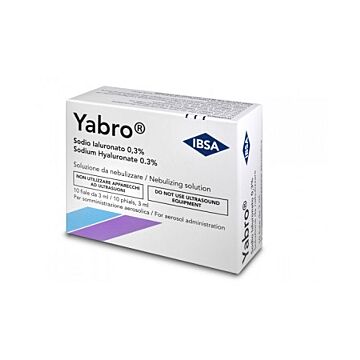 Yabro 10 fiale 3ml acido ialuronico 0,3% soluzione per nebulizzatore - 