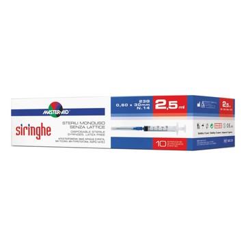 Siringa per venipuntura master-aid 5 ml gauge 23 10 pezzi - 