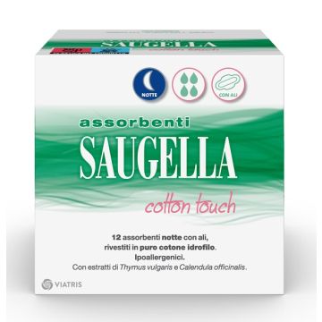 Saugella cotton touch assorbenti notte 12 pezzi - 