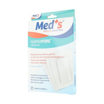 Meds pore medicazione adesiva 10x15 cm 5 pezzi - 
