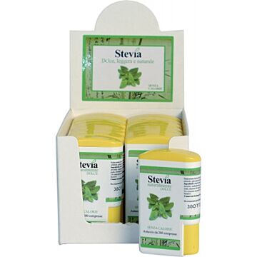 Stevia edulcorante 200 compresse display contenente 14 dispenser - 