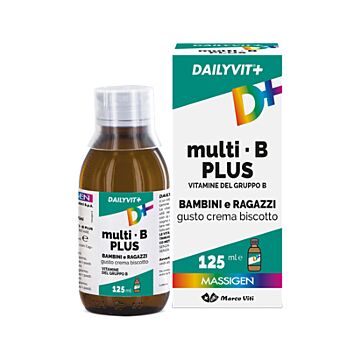 Dailyvit+ multi b plus vitamine del gruppo b per bambini e ragazzi gusto crema biscotto 125 ml - 