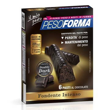 Pesoforma barretta double dark 6 pasti 12 x 31 g - 