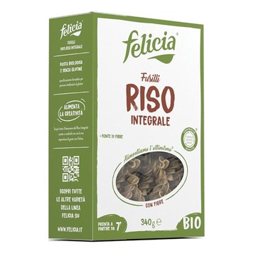 Felicia bio riso integrale fusilli 340 g - 