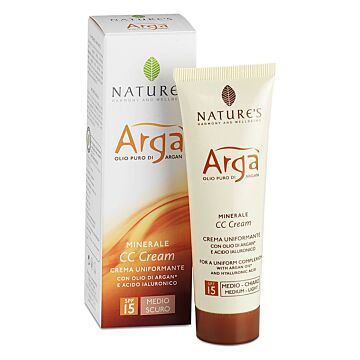 Arga' cc cream viso medio scura 50 ml nature's - 