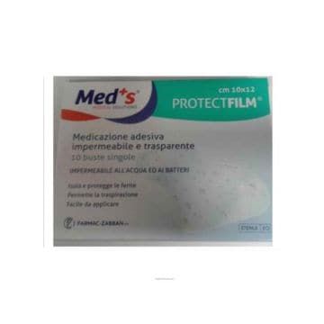 Meds protect film medicazione in poliuretano impermeabile adesiva 10x12cm 10 pezzi - 