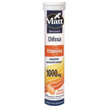 Matt benessere difesa vitamina c 20 compresse effervescenti gusto arancia - 
