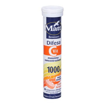 Matt benessere difesa vitamina c 20 compresse effervescenti gusto arancia - 