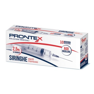 Siringa prontex 2,5 ml ago ind 10 pezzi - 