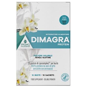 Dimagra protein polvere solubile gusto vaniglia 10 bustine - 