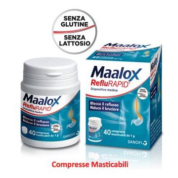 Maalox reflurapid 40 compresse masticabili - 