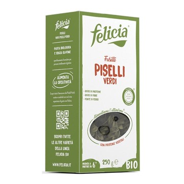 Felicia bio fusilli piselli verdi 250 g - 