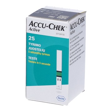 Strisce misurazione glicemia accu-chek active strips 25 pezzi inf retail - 