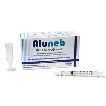 Aluneb kit soluzione isotonica 15 flaconcini da 4 ml + mad nasal atomizzatore - 