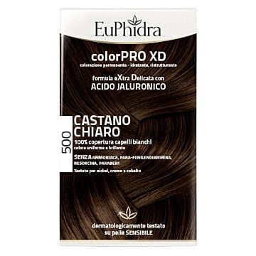 Euphidra colorpro xd 500 cast chiaro gel colorante capelli in flacone + attivante + balsamo + guanti - 