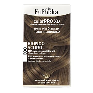Euphidra colorpro xd 600 biondo scuro gel colorante capelli in flacone + attivante + balsamo + guant - 