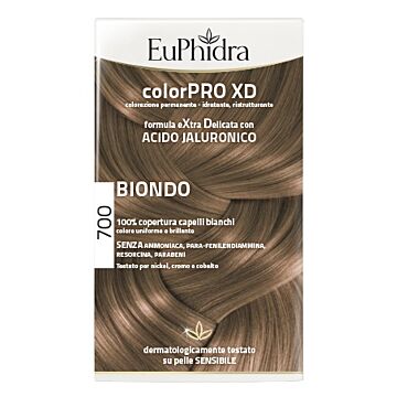 Euphidra colorpro xd 700 biondo gel colorante capelli in flacone + attivante + balsamo + guanti - 