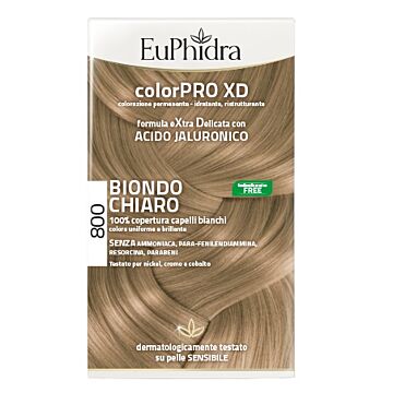 Euphidra colorpro xd 800 biondo chiaro gel colorante capelli in flacone + attivante + balsamo + guan - 