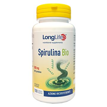 Longlife spirulina bio 500 mg 100 capsule vegetali - 