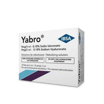 Yabro aerosol sodio ialuronato 0,18% soluzione da nebulizzare 10 fiale da 5 ml - 