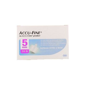 Ago per penna da insulina accu-fine pen needle accu-chek gauge 31 x 5mm 100 pezzi - 