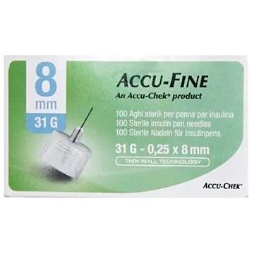 Ago per penna da insulina accu-fine pen needle accu-chek gauge 31 x 8mm 100 pezzi - 